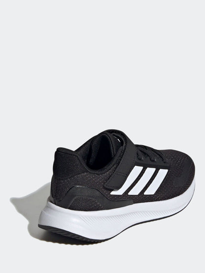 adidas Black/White Runfalcon 5 Elastic Lace Running Kids Trainers image 4
