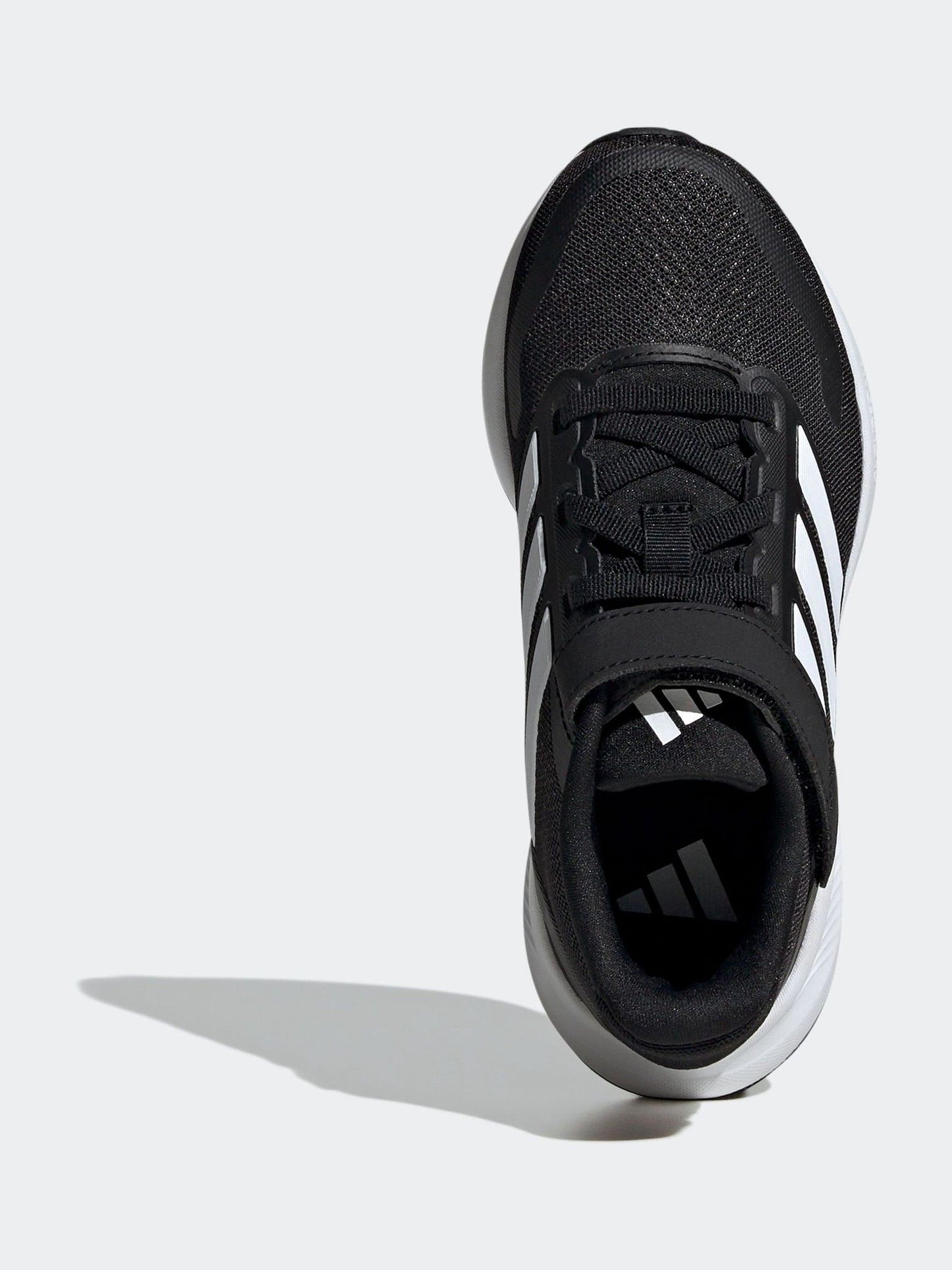 adidas Black/White Runfalcon 5 Elastic Lace Running Kids Trainers image 6
