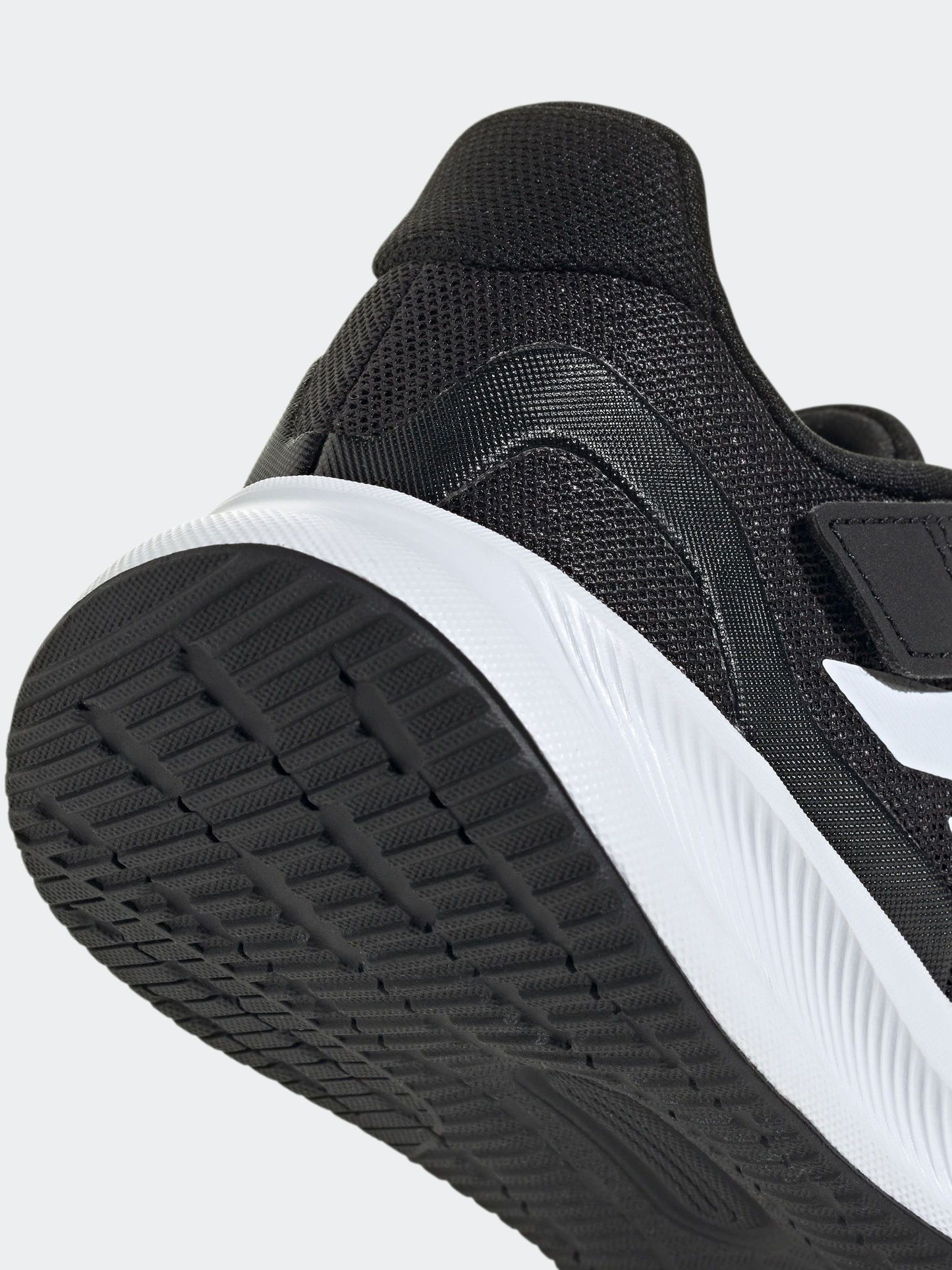adidas Black/White Runfalcon 5 Elastic Lace Running Kids Trainers image 9