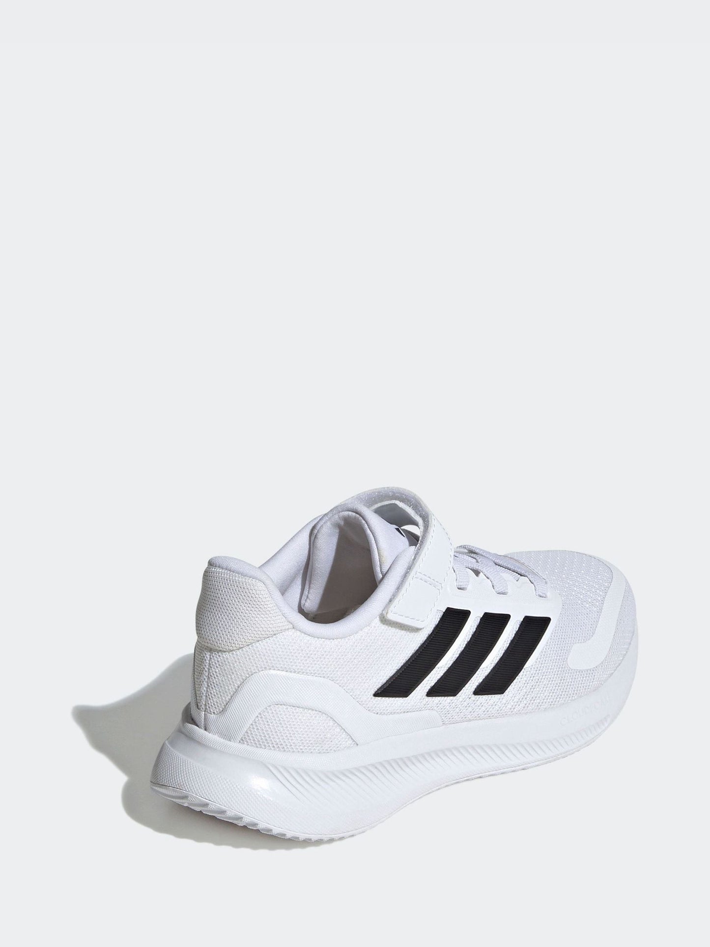 adidas White/Black Runfalcon 5 Elastic Lace Running Kids Trainers image 4