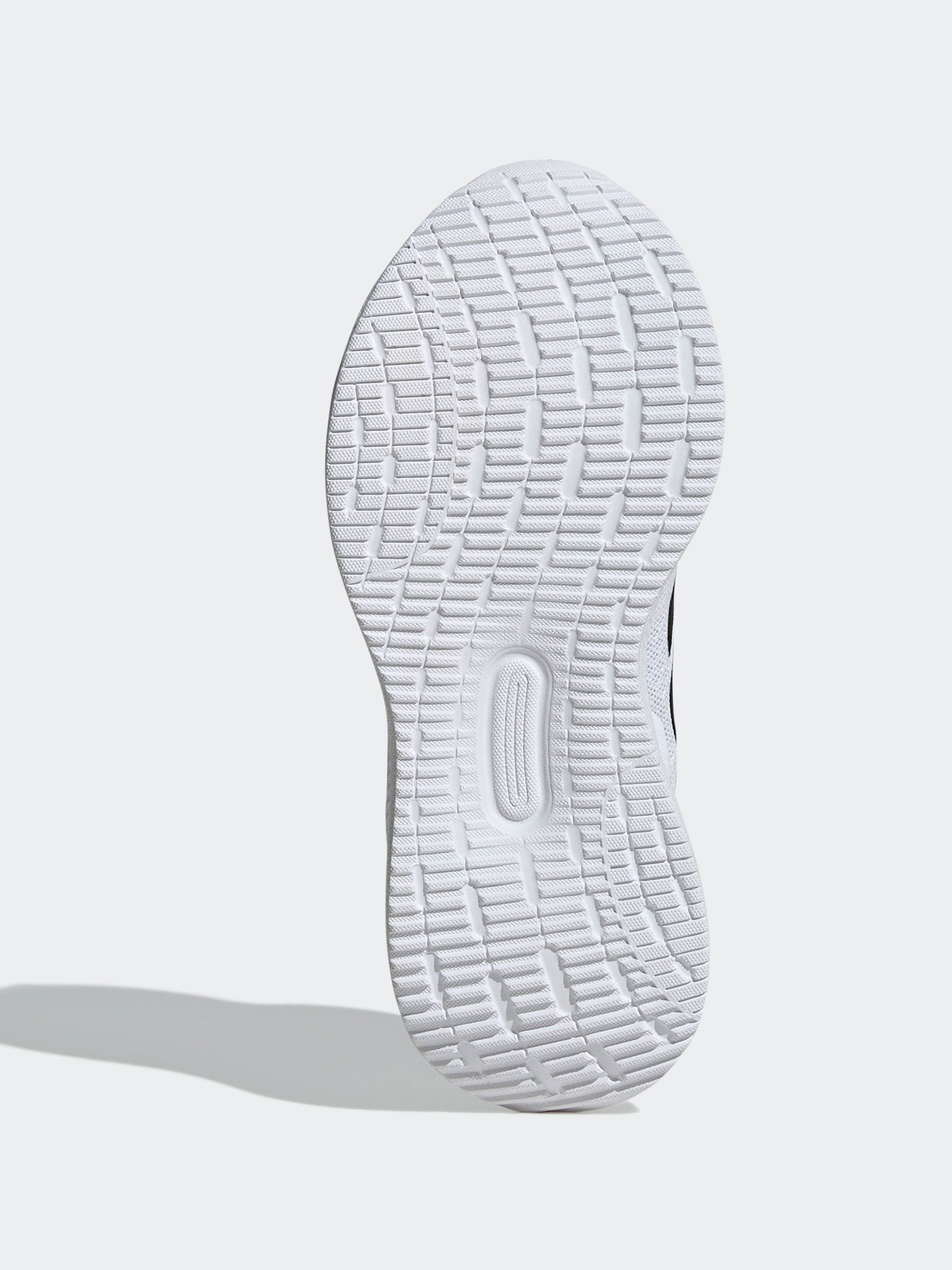 adidas White/Black Runfalcon 5 Elastic Lace Running Kids Trainers image 6