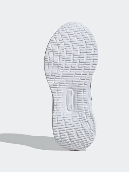 adidas White/Black Runfalcon 5 Elastic Lace Running Kids Trainers image 6