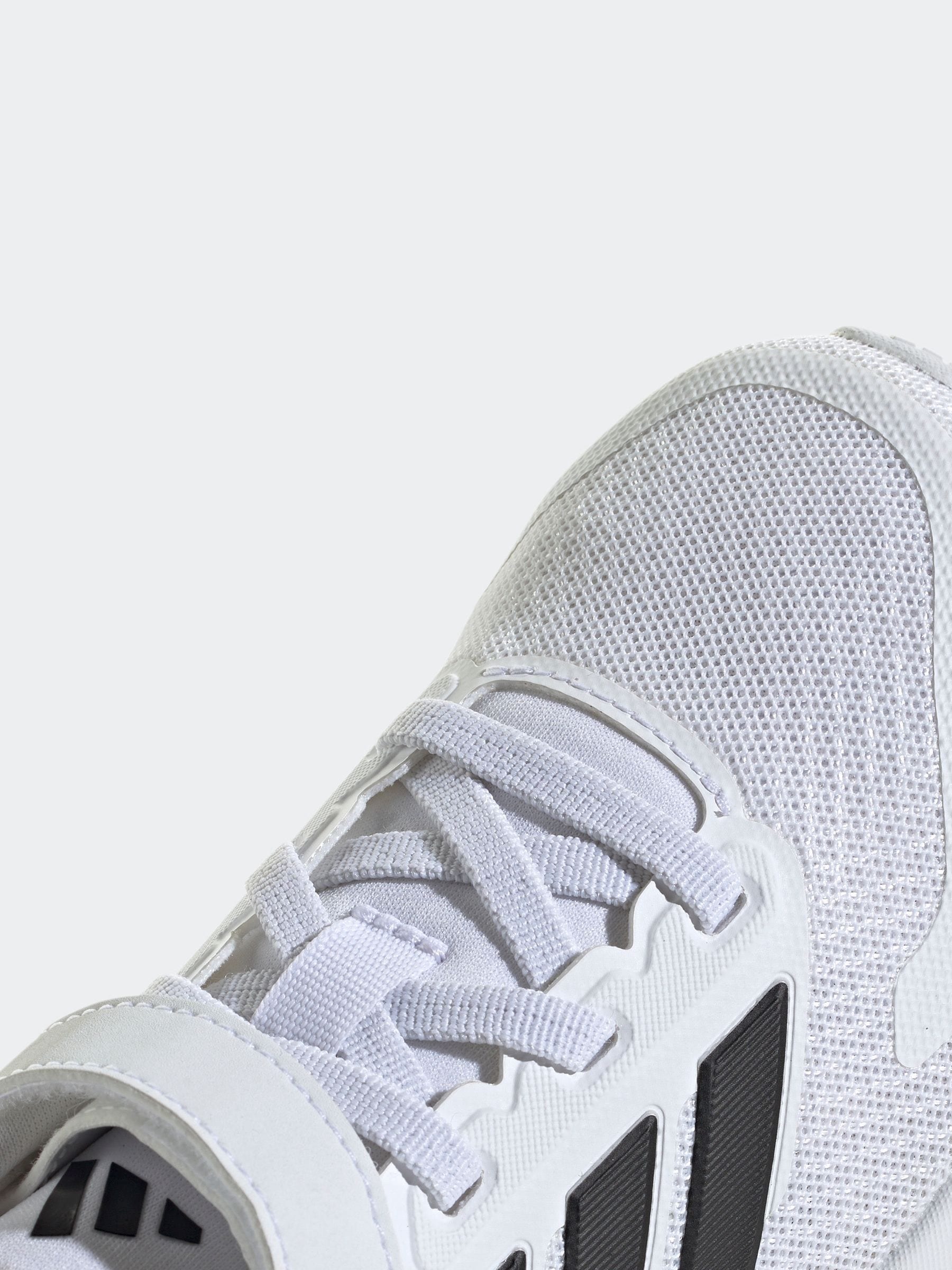 adidas White/Black Runfalcon 5 Elastic Lace Running Kids Trainers image 7