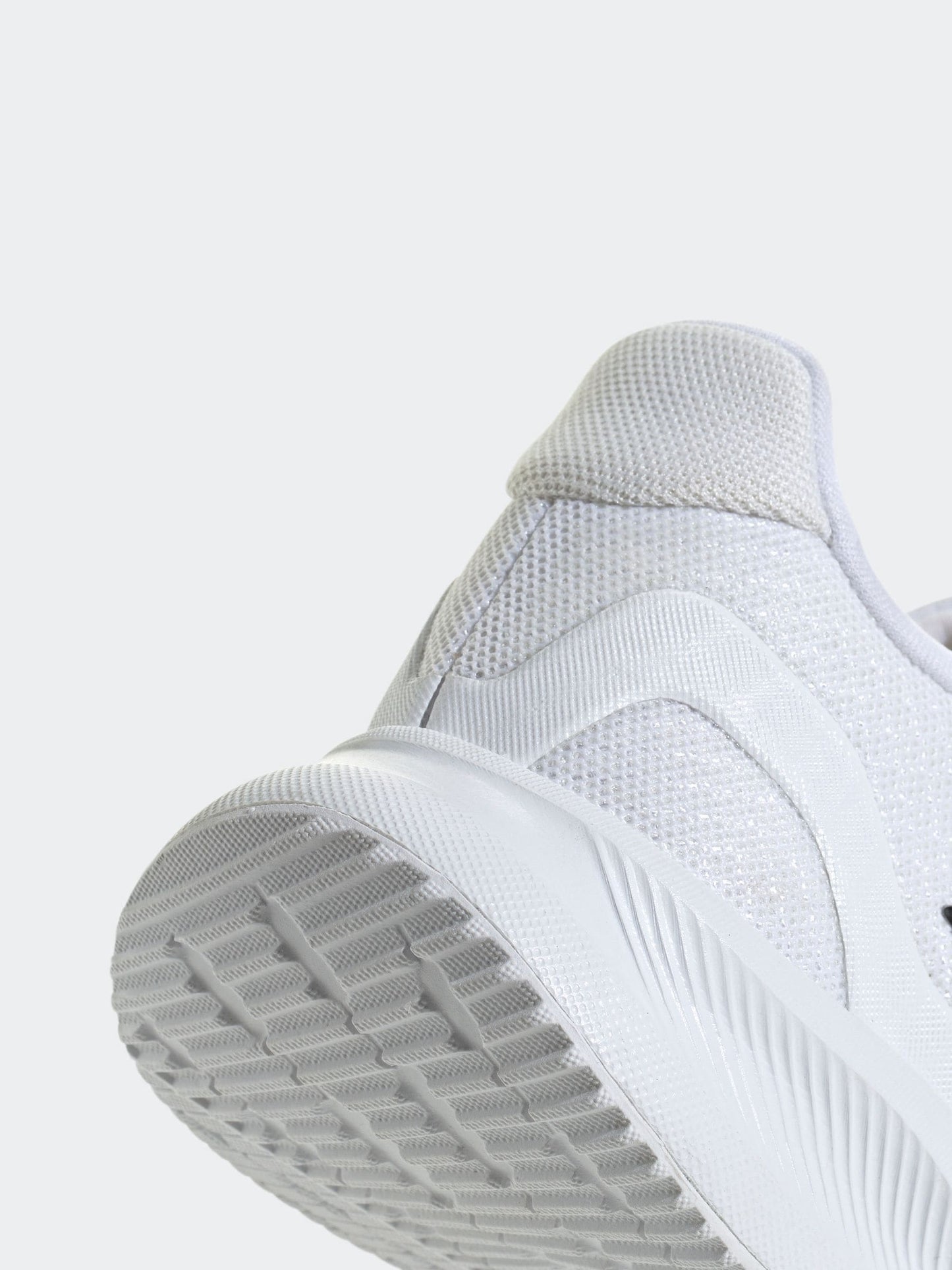 adidas White/Black Runfalcon 5 Elastic Lace Running Kids Trainers image 8