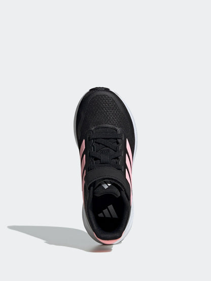 adidas Black/Pink Runfalcon 5 Elastic Lace Running Kids Trainers image 10