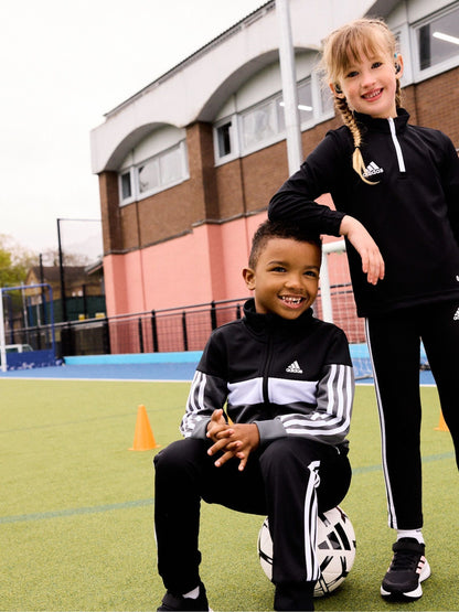 adidas Black/Pink Runfalcon 5 Elastic Lace Running Kids Trainers image 3
