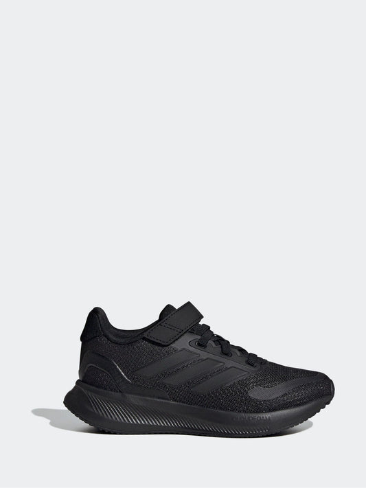 adidas Black Runfalcon 5 Elastic Lace Running Kids Trainers image 1