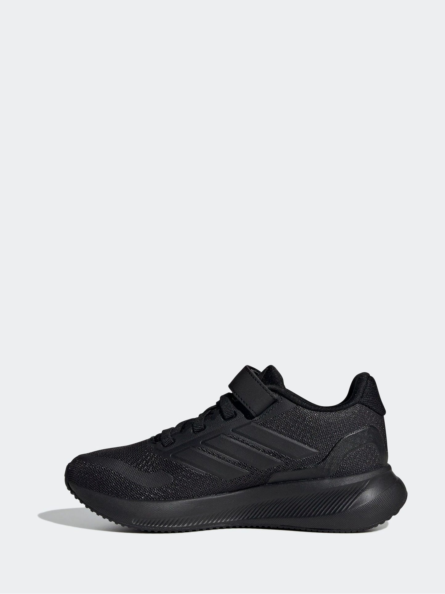 adidas Black Runfalcon 5 Elastic Lace Running Kids Trainers image 2