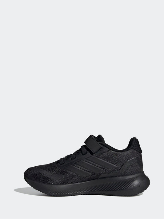 adidas Black Runfalcon 5 Elastic Lace Running Kids Trainers image 2