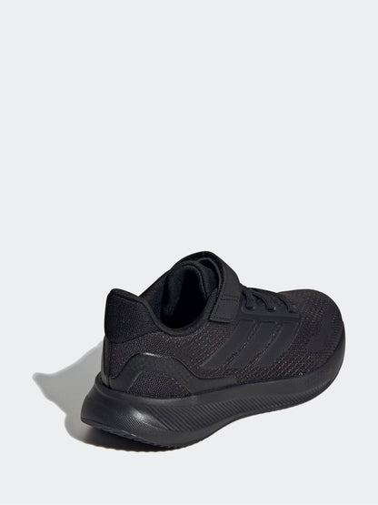 adidas Black Runfalcon 5 Elastic Lace Running Kids Trainers image 4