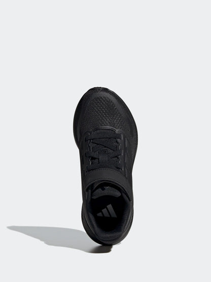 adidas Black Runfalcon 5 Elastic Lace Running Kids Trainers image 6