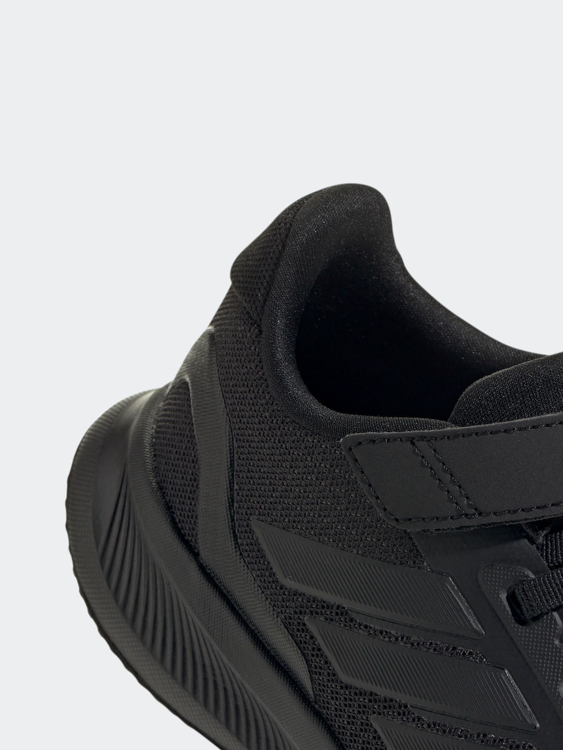 adidas Black Runfalcon 5 Elastic Lace Running Kids Trainers image 9
