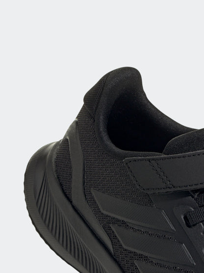 adidas Black Runfalcon 5 Elastic Lace Running Kids Trainers image 9