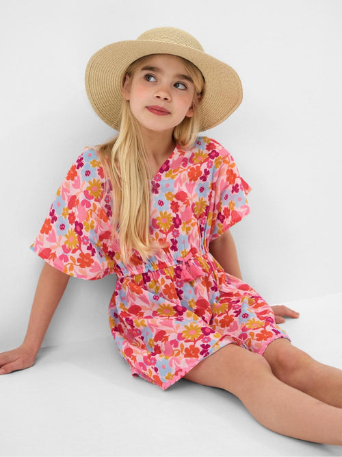 Dsiney Kidz - Angels By Accessorize Pink Floral Print Kaftan image 1