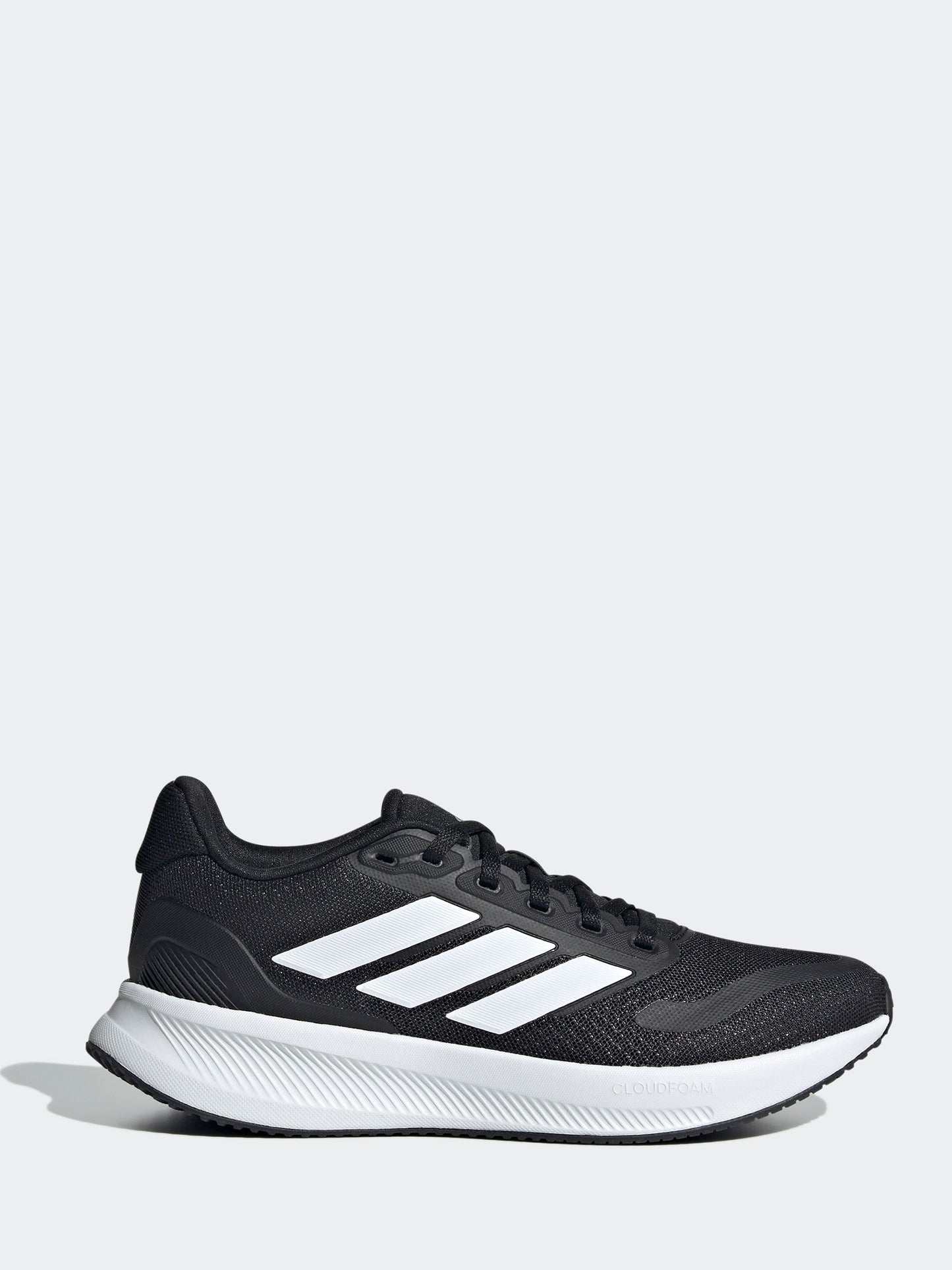 adidas Black/White Runfalcon 5 Lace Running Junior Trainers image 1