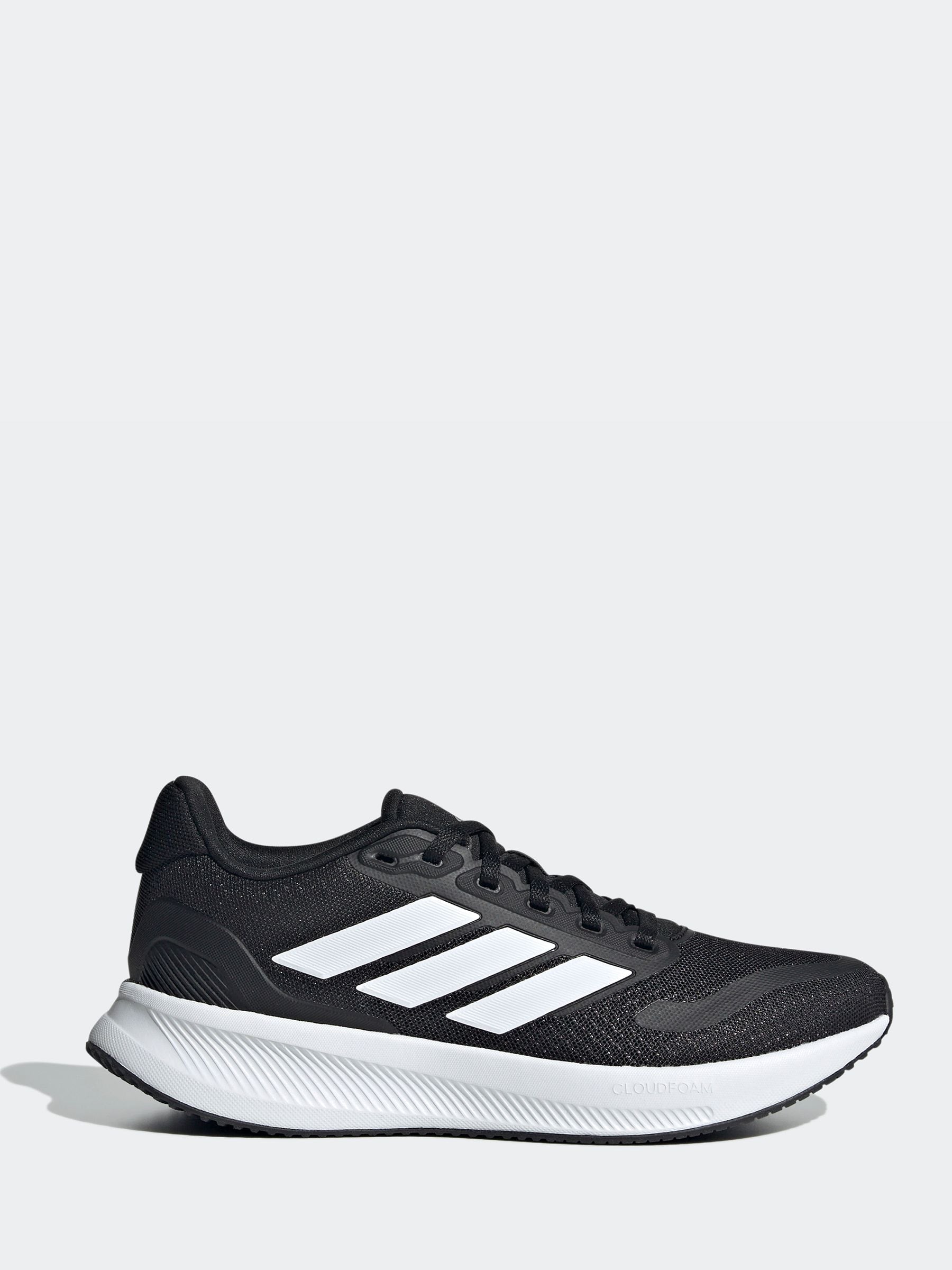 adidas Black/White Runfalcon 5 Lace Running Junior Trainers image 1