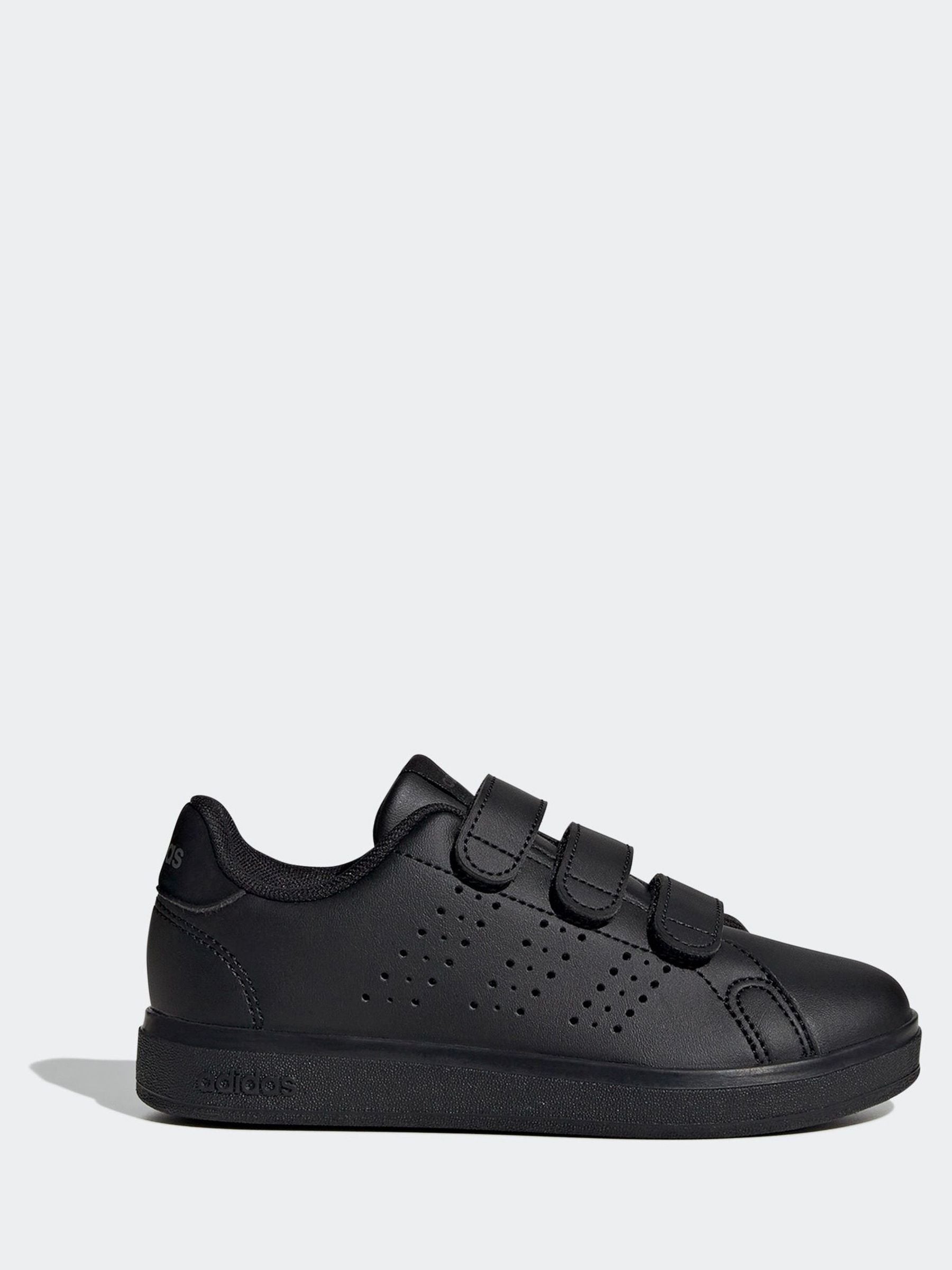 adidas Black Advantage Base 2.0 Hook and Loop Kids Trainers image 1