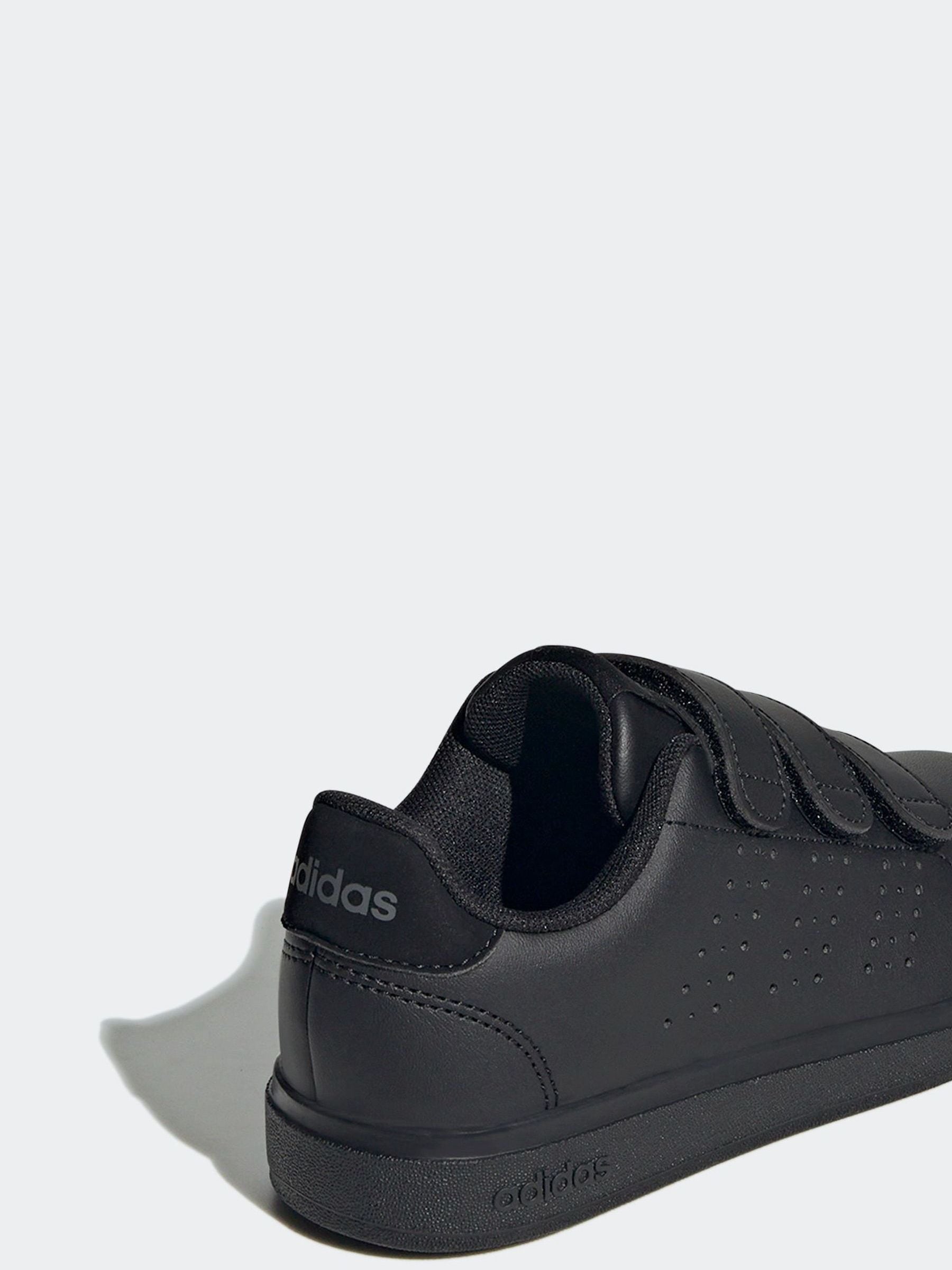 adidas Black Advantage Base 2.0 Hook and Loop Kids Trainers image 12