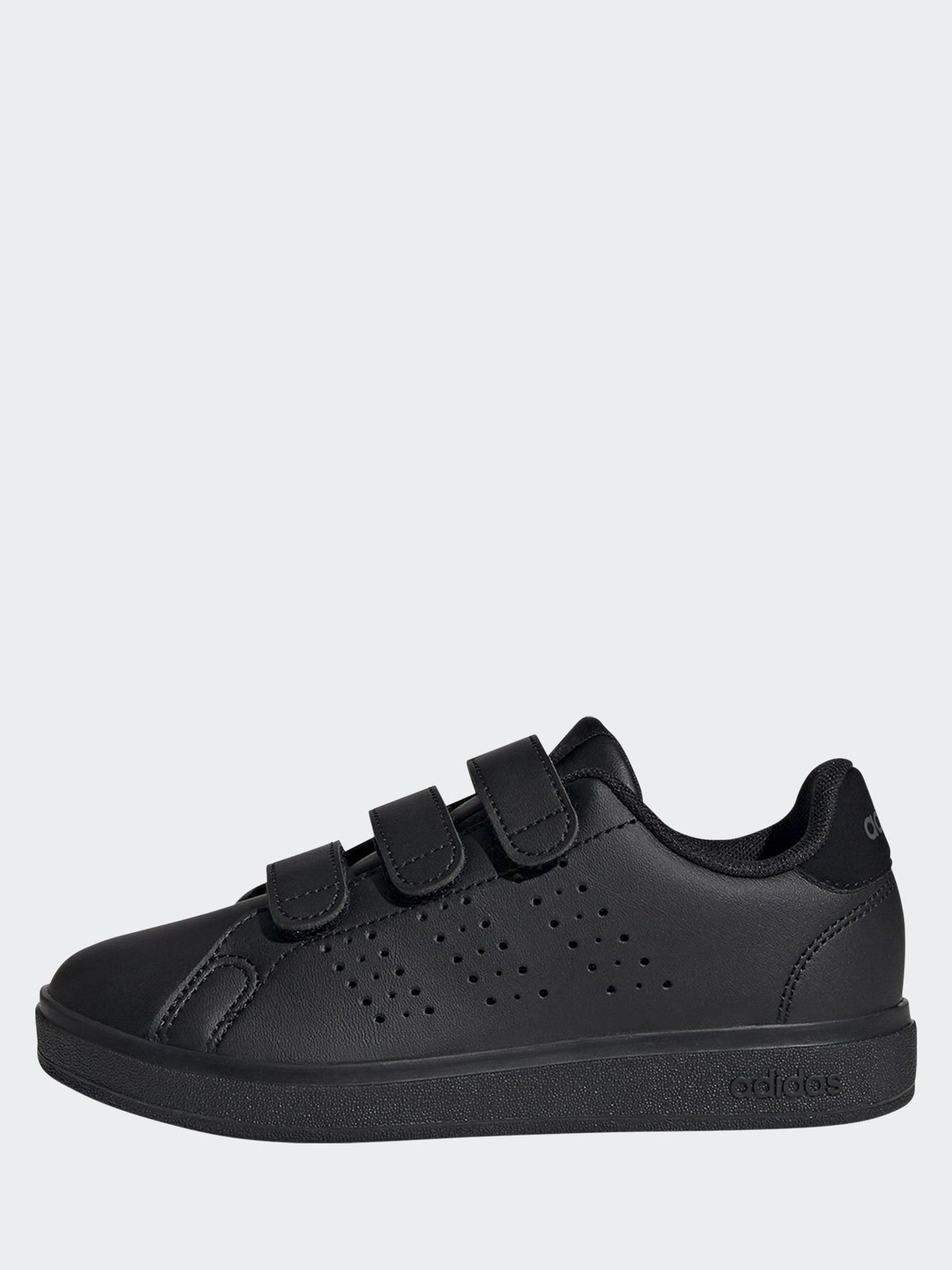 adidas Black Advantage Base 2.0 Hook and Loop Kids Trainers image 2