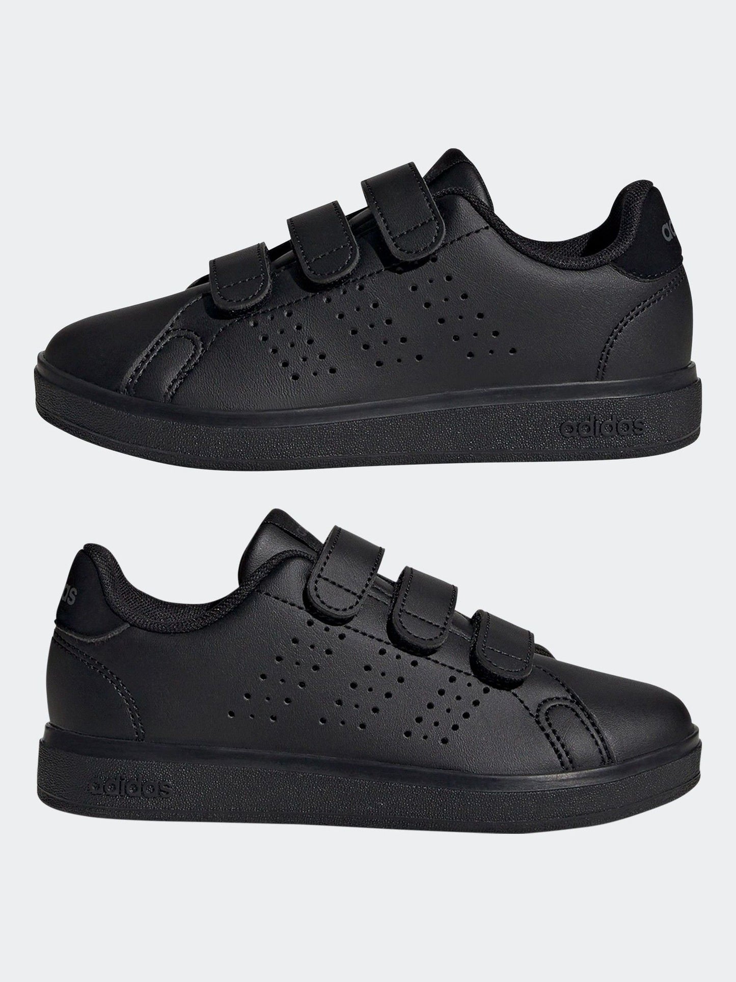adidas Black Advantage Base 2.0 Hook and Loop Kids Trainers image 5