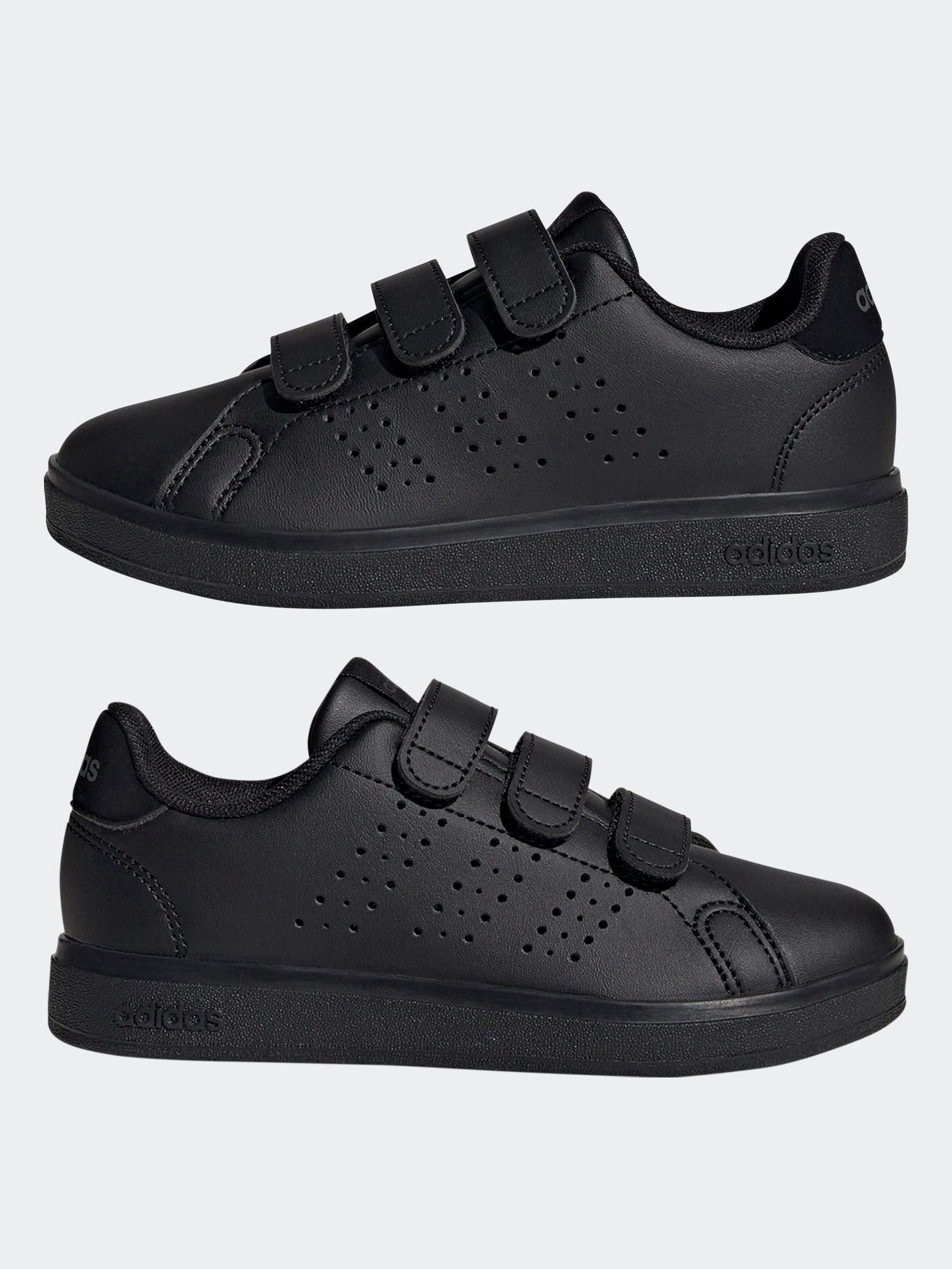 adidas Black Advantage Base 2.0 Hook and Loop Kids Trainers image 5