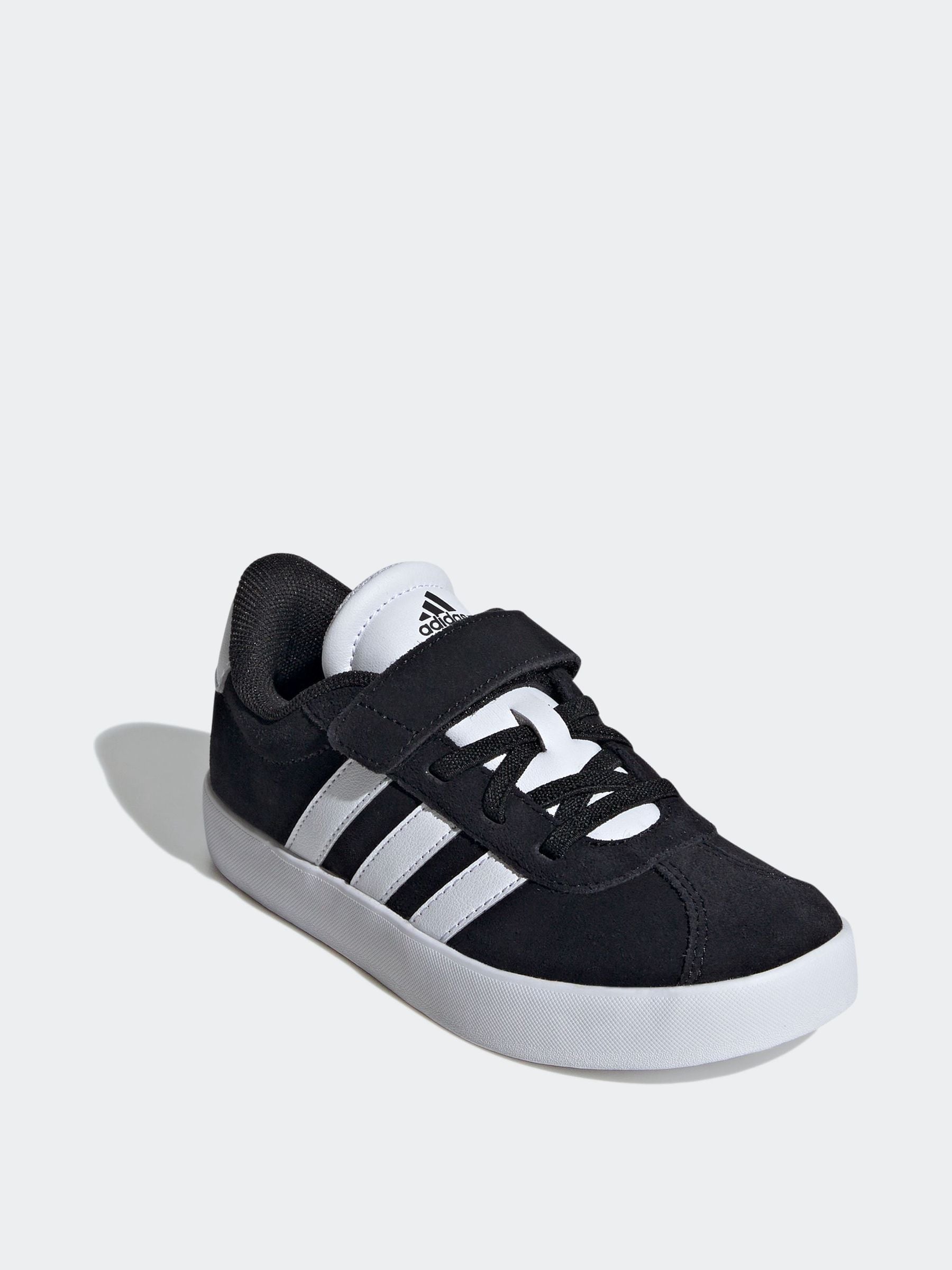adidas Black/White Vl Court 3.0 Trainers image 3