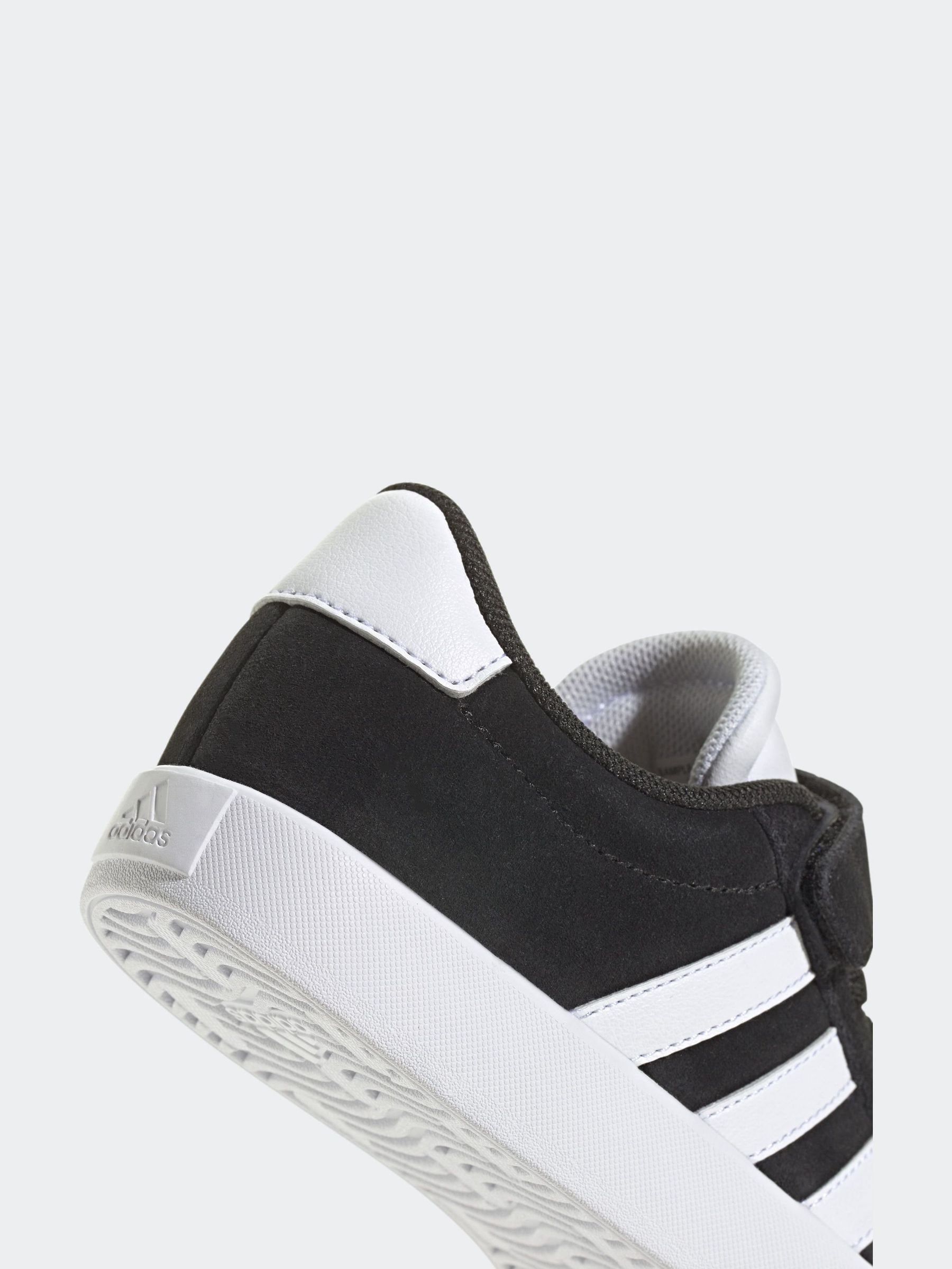 adidas Black/White Vl Court 3.0 Trainers image 7