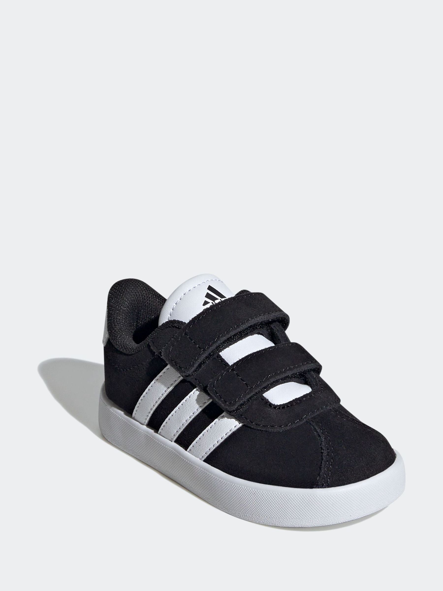adidas Black VL Court 3.0 Hook and Loop Infant Trainers image 5