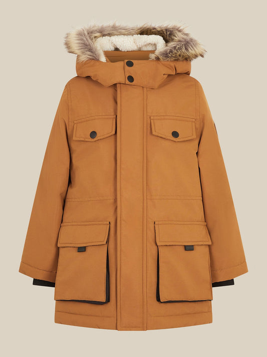 Monsoon Mustard Yellow Water-Resistant Parka Coat - image 1