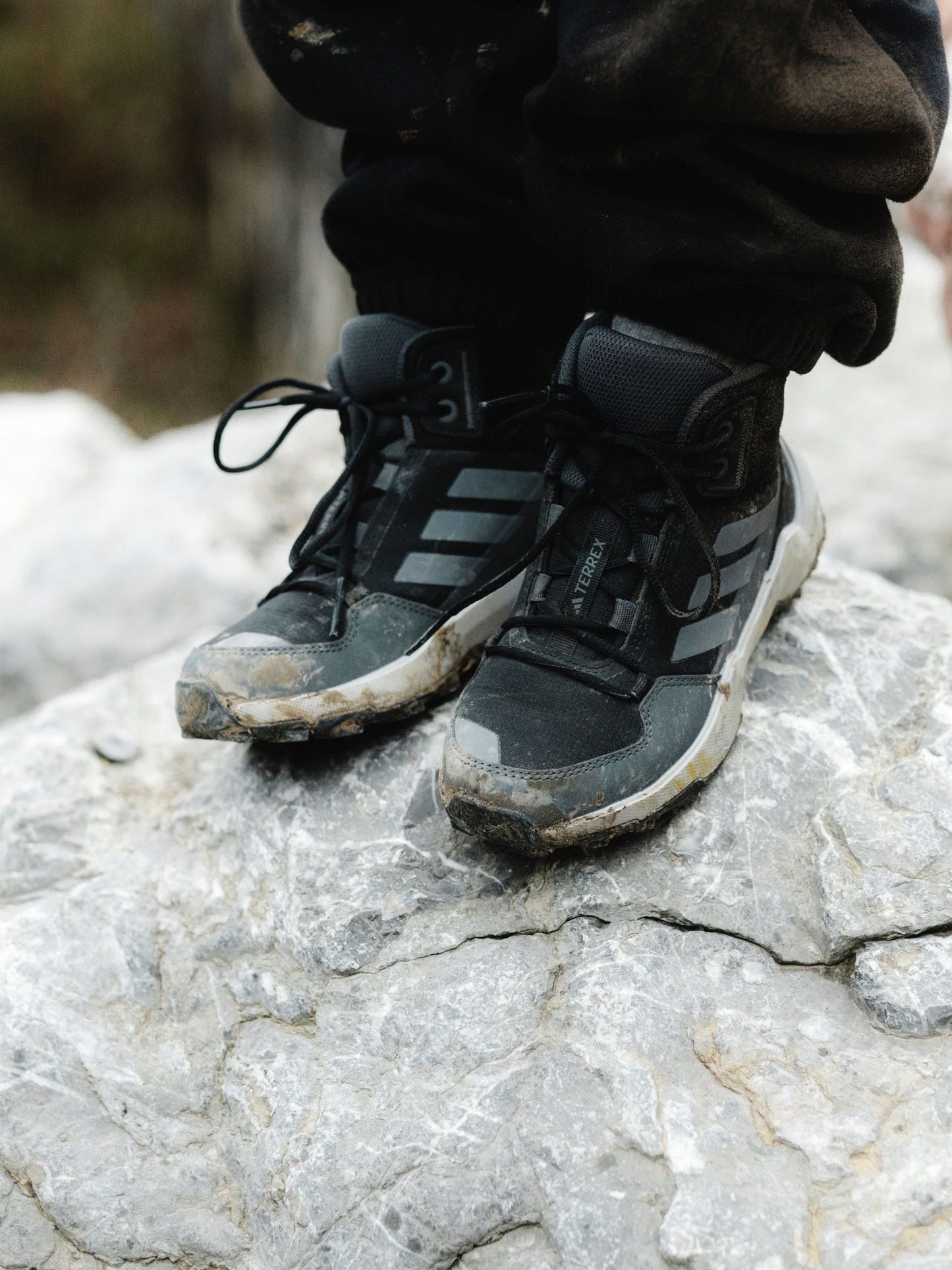 adidas Black Terrex Ax4r Mid Hiking Kids Trainers image 2