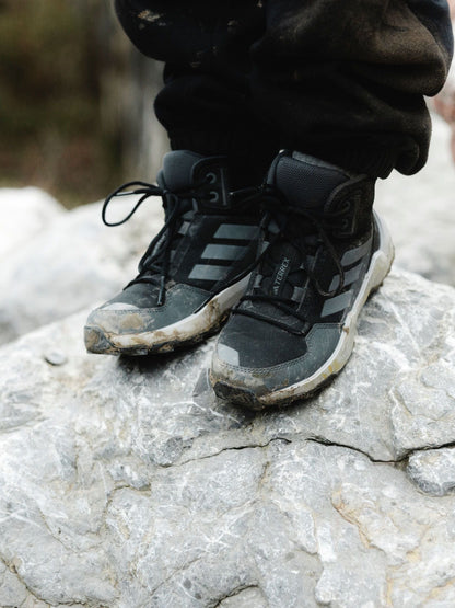 adidas Black Terrex Ax4r Mid Hiking Kids Trainers image 2