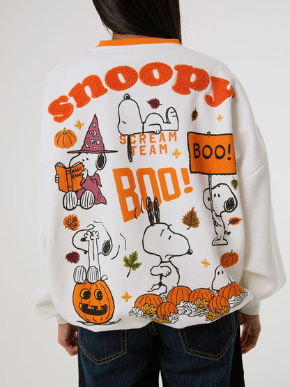 Skinnydip White Peanuts x Skinnydip Scream Team Sweatshirt in Ecru - image 4