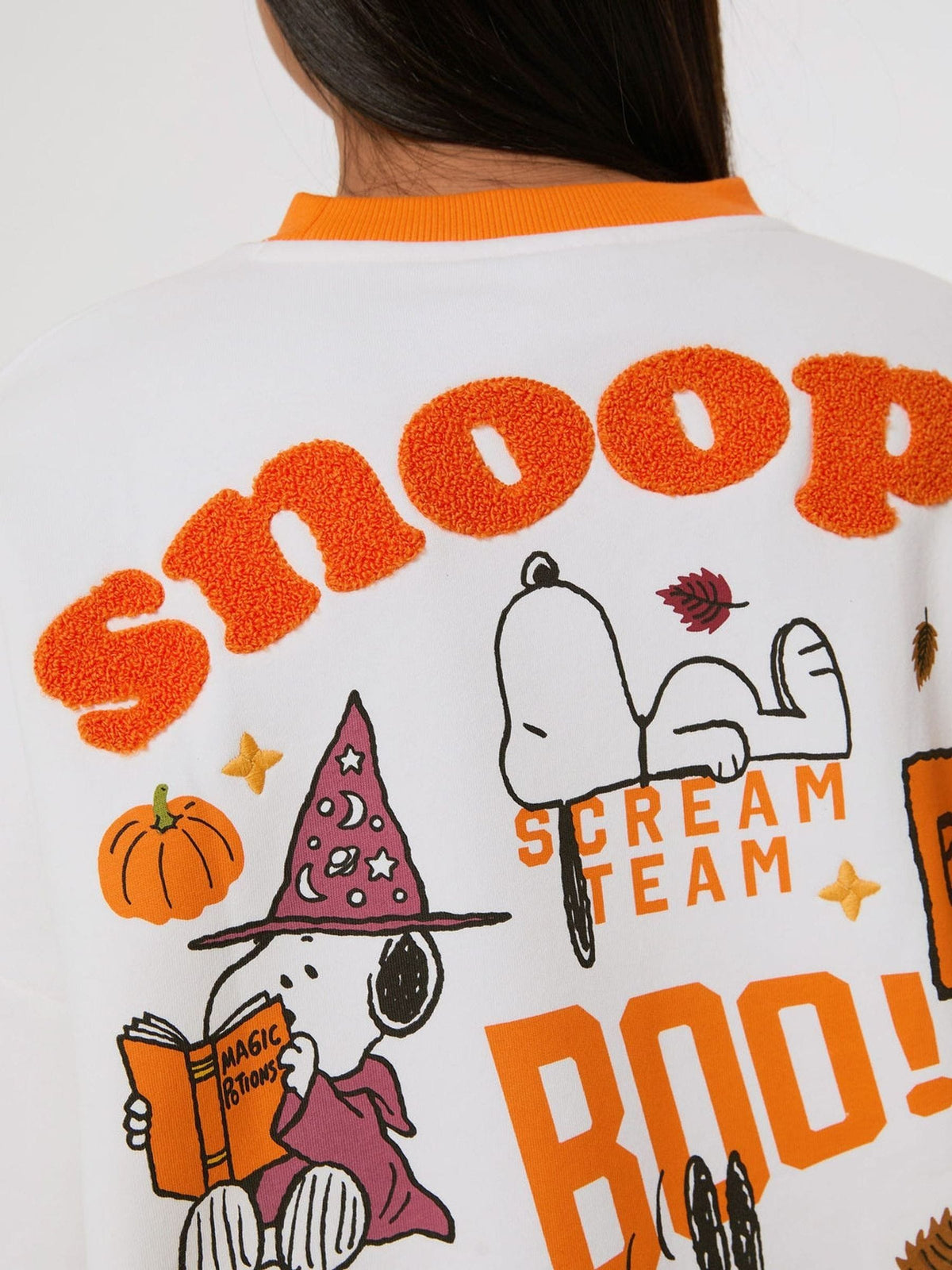 Skinnydip White Peanuts x Skinnydip Scream Team Sweatshirt in Ecru - image 5