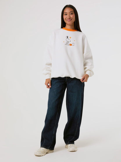 Skinnydip White Peanuts x Skinnydip Scream Team Sweatshirt in Ecru - image 7