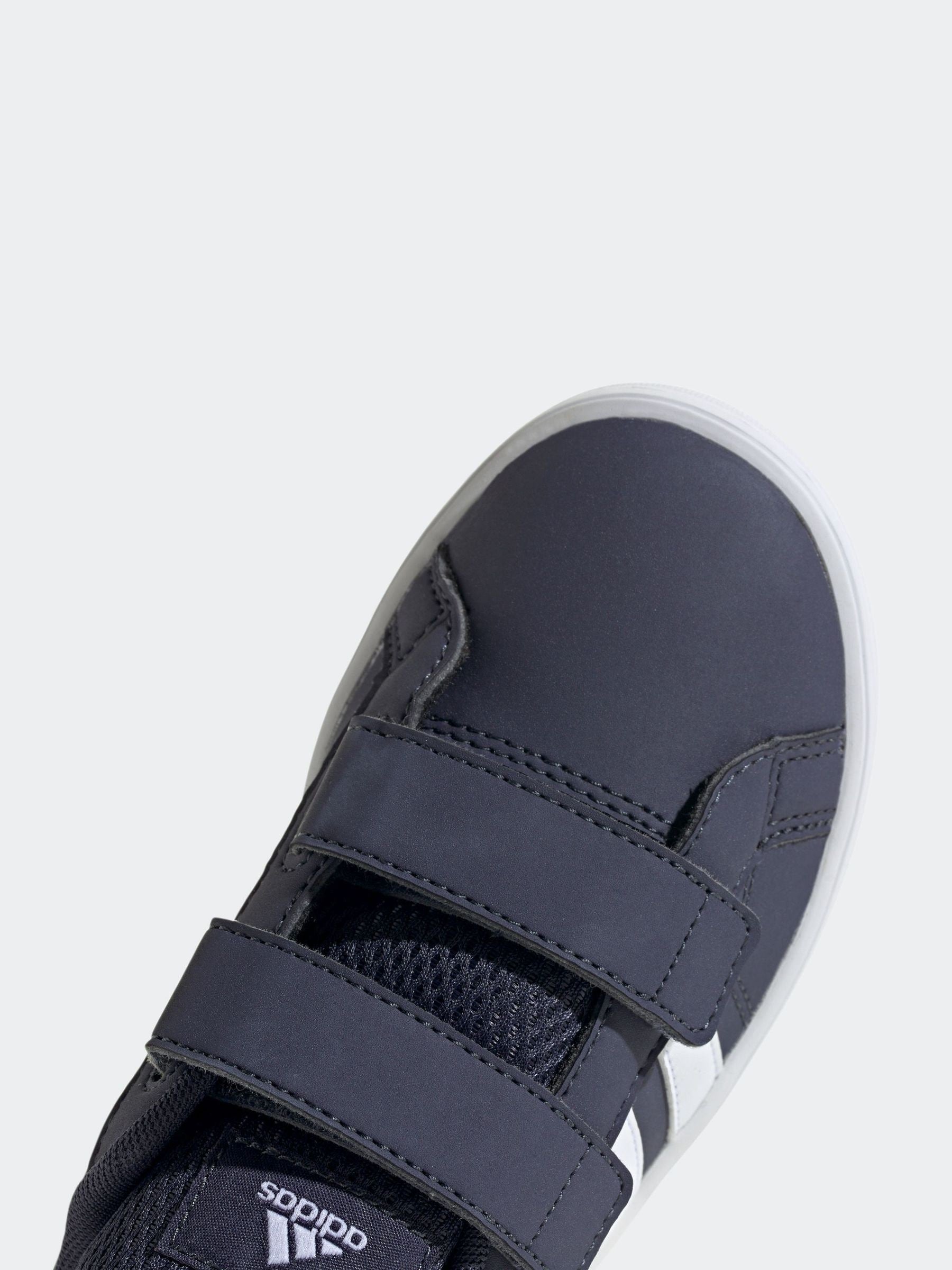 adidas Navy Blue Hook and Loop VS Pace 2.0 Kids Trainers image 7