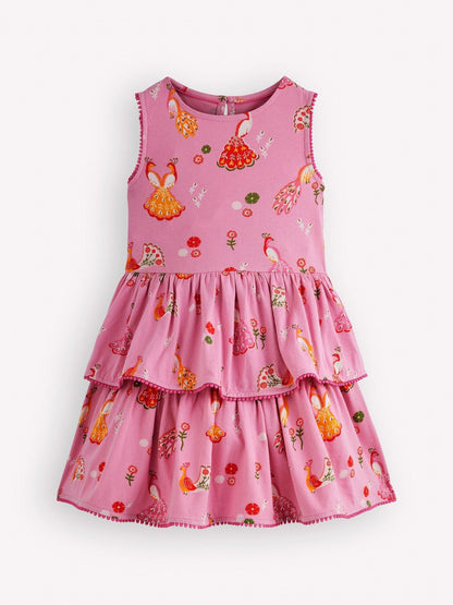 Boden Pink Tiered Jersey Sundress image 1