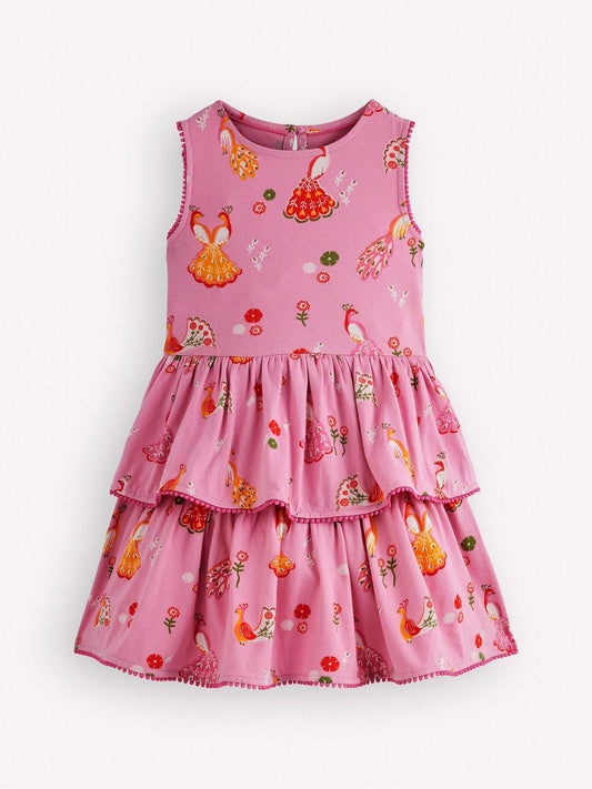 Boden Pink Tiered Jersey Sundress image 1