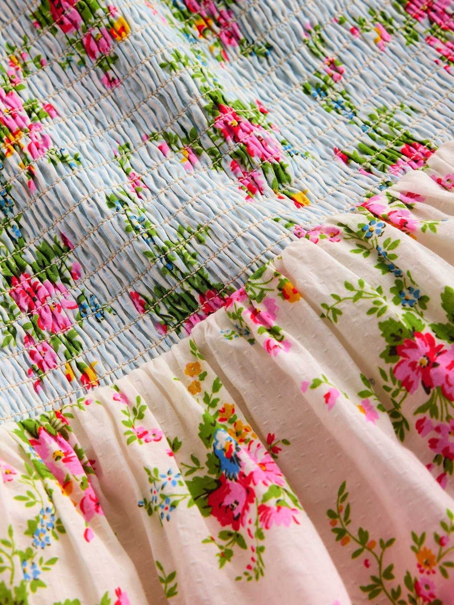 Boden Pink Tiered Lace Trim Dress image 3