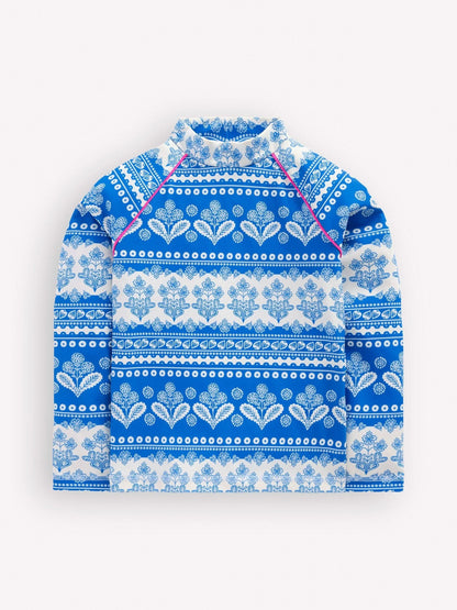 Boden Blue Sun Safe Patterned Rash Vest image 1