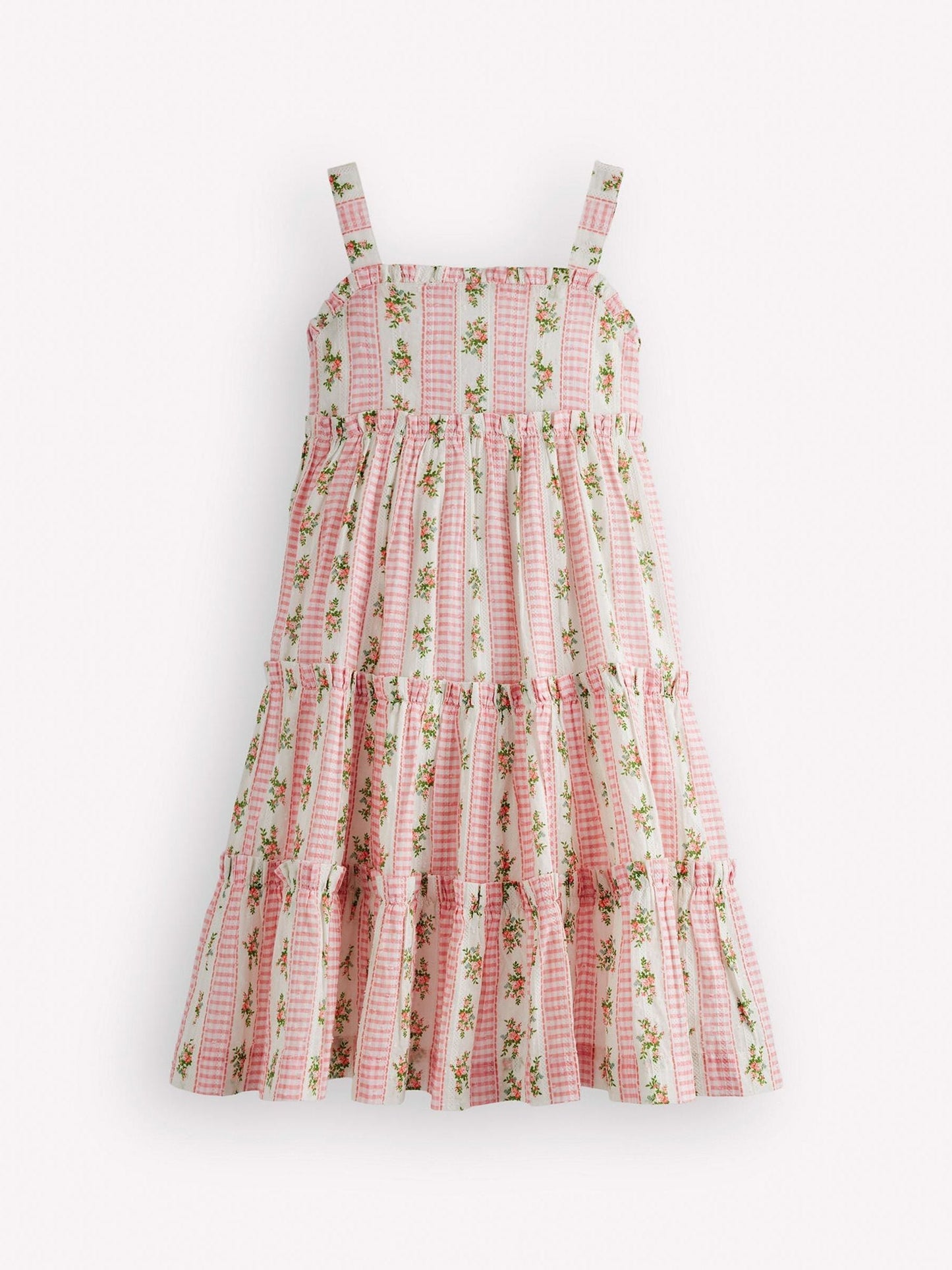 Boden Pink Tiered Midi Sundress image 1