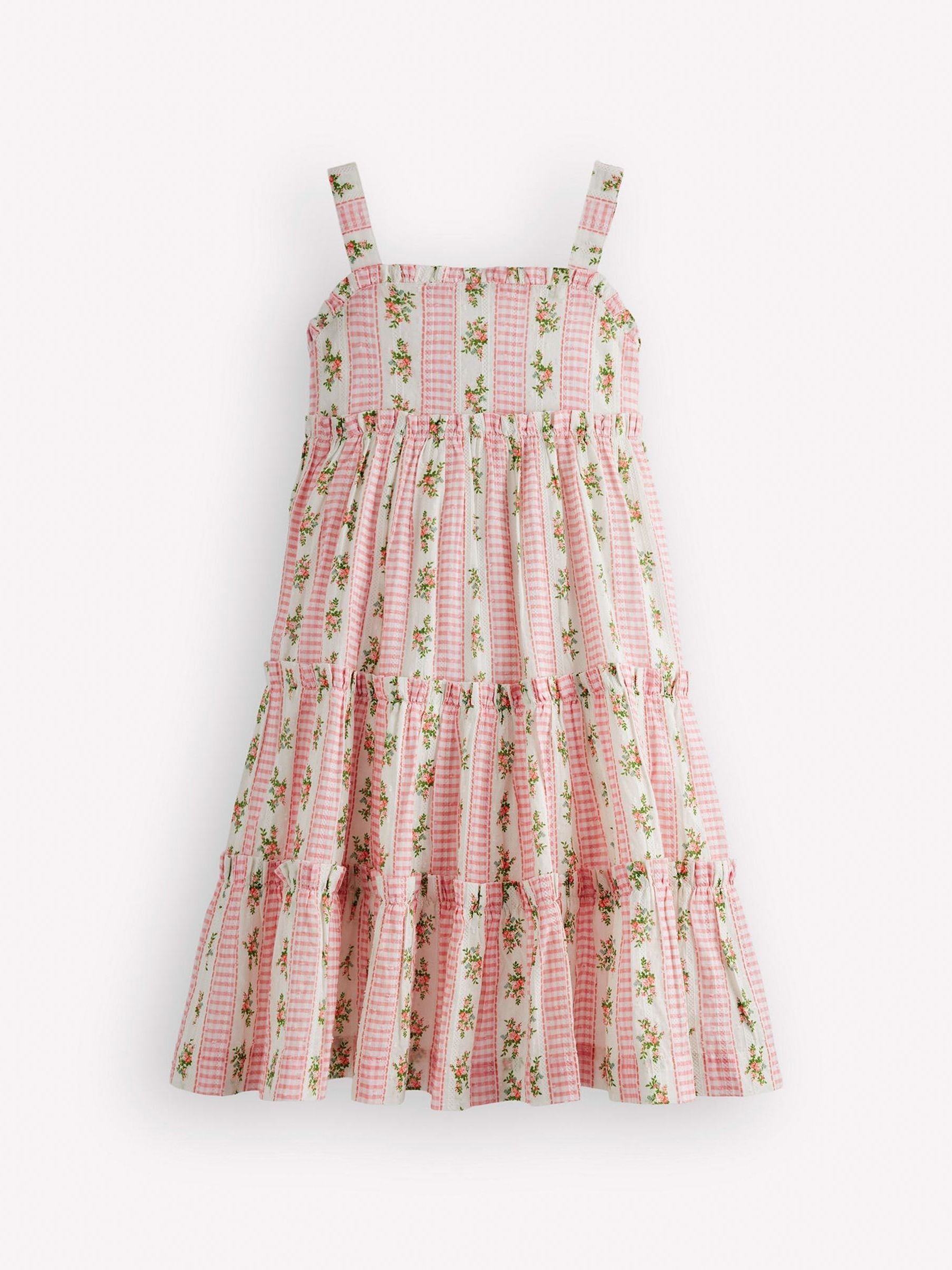 Boden Pink Tiered Midi Sundress image 1