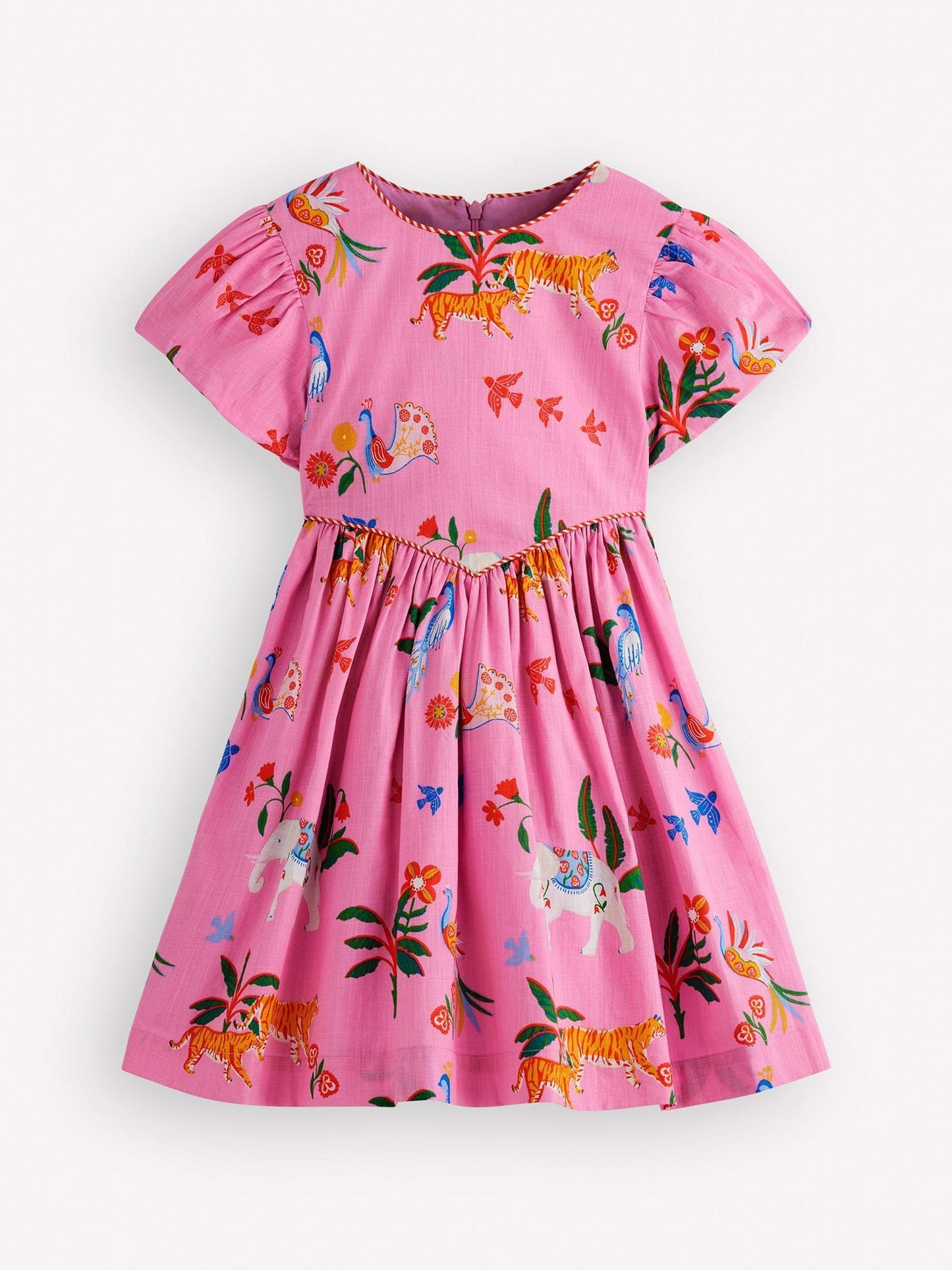 Boden Pink V-waist Woven Dress image 1
