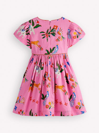Boden Pink V-waist Woven Dress image 2