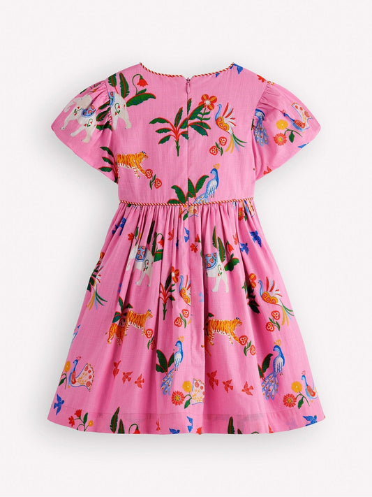 Boden Pink V-waist Woven Dress image 2