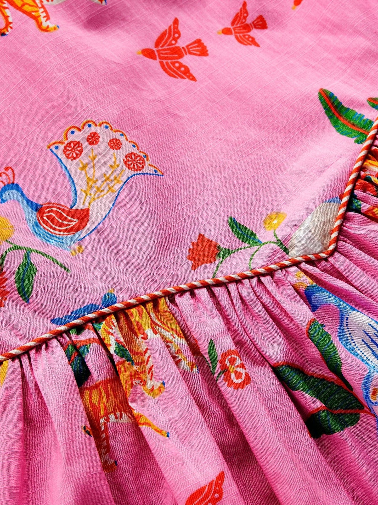 Boden Pink V-waist Woven Dress image 3