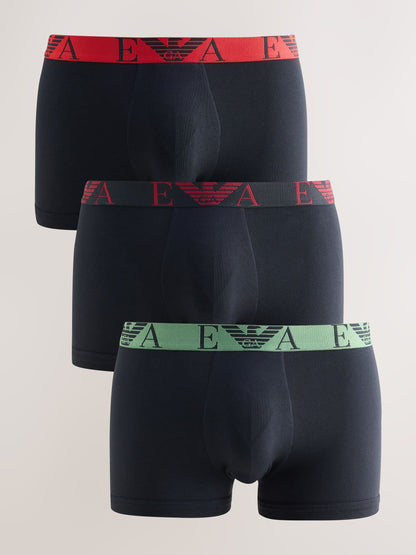 Dsiney Kidz - Emporio Armani Black Bold Monogram Trunks 3 Pack image 1