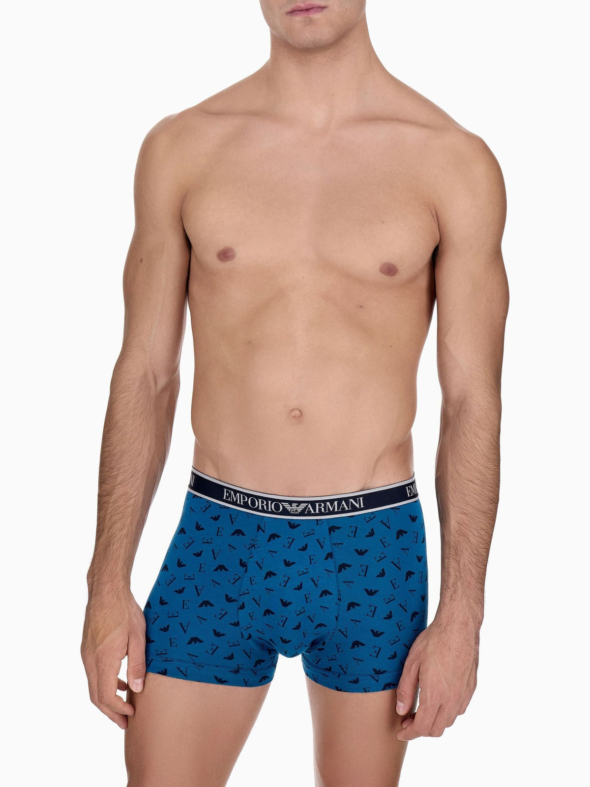 Dsiney Kidz - Emporio Armani Blue Core Logoband Trunks 3 Pack image 5