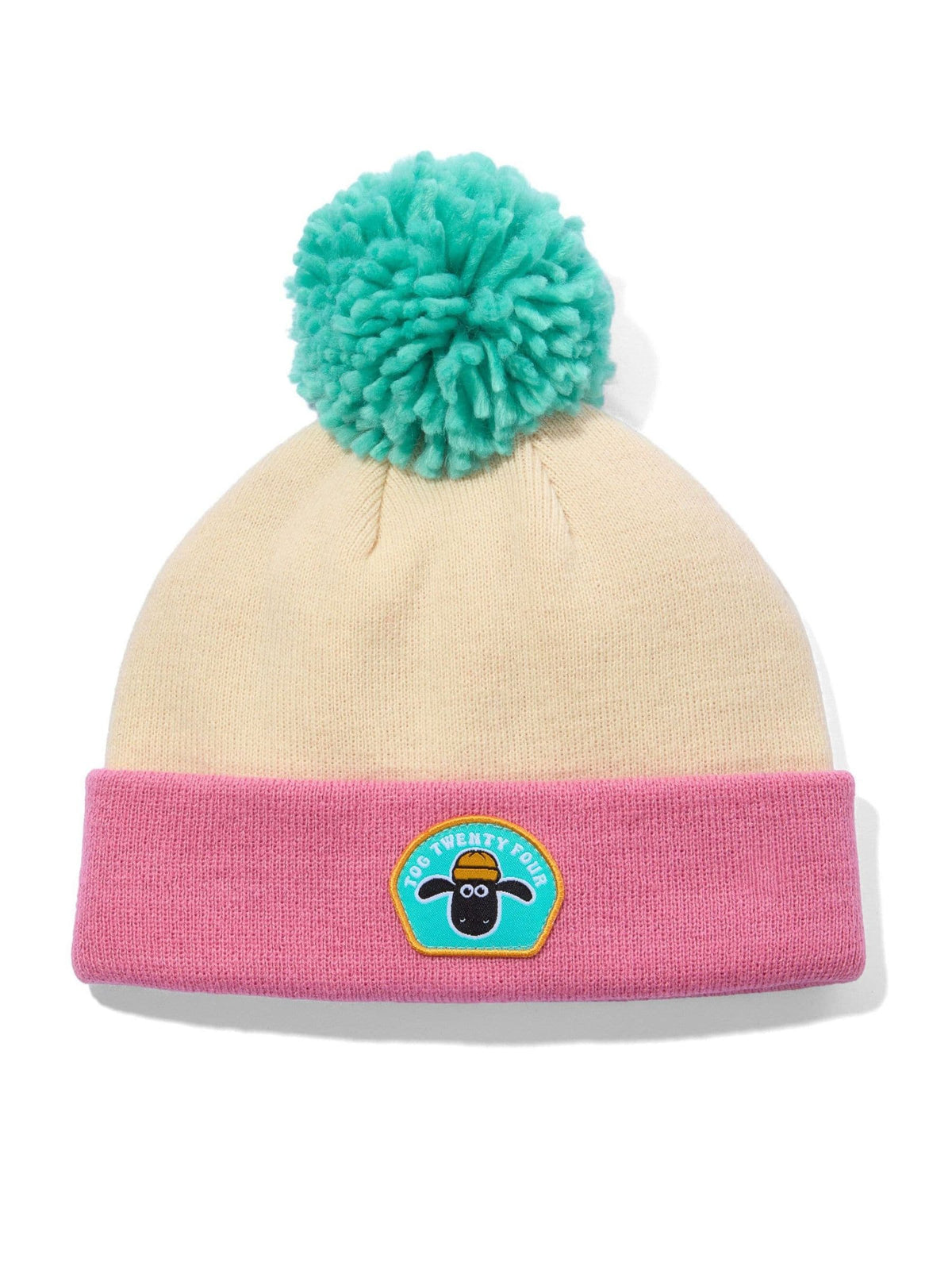 Tog 24 Pink Beulah Shaun the Sheep Kids Knitted Beanie Pom Pom Hat - image 5