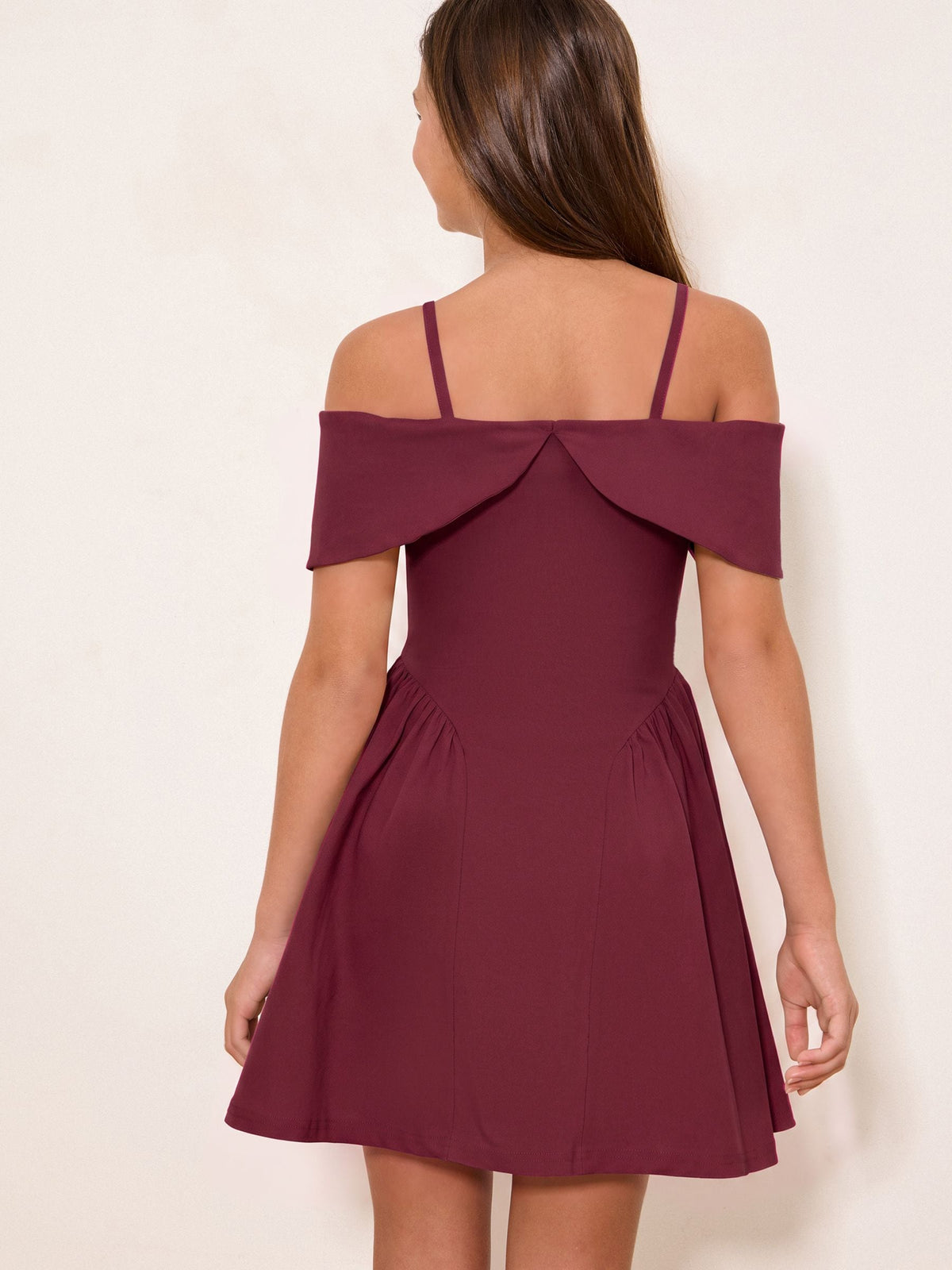 Lipsy Burgundy Red Bow Bardot Teen Dress (10-16yrs) - image 5