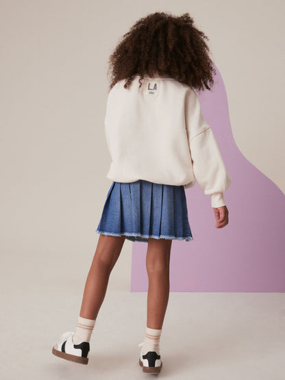 Dsiney Kidz - Mid Blue Denim Pleated Skirt (3-16yrs) image 3